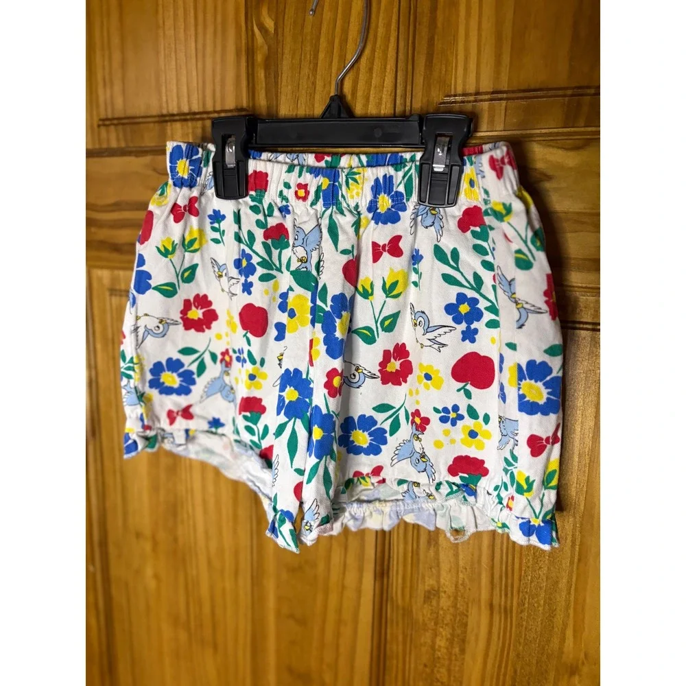 Disney Princess Snow White Red Ruffle Set Girls Size 10-12 Floral Shorts